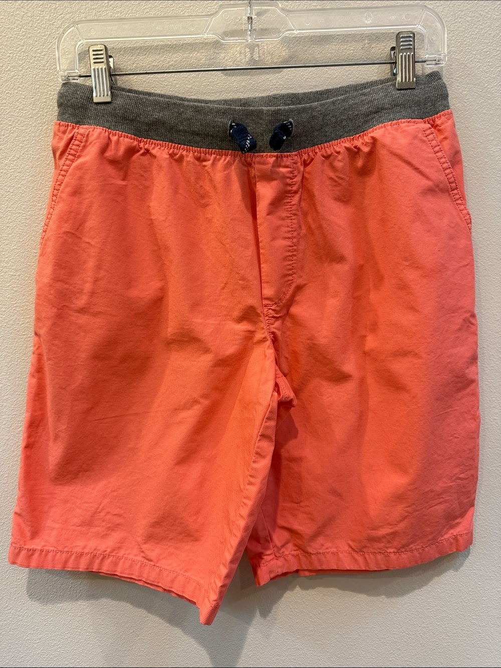 Carter's Coral Shorts with Gray Elastic Waistband